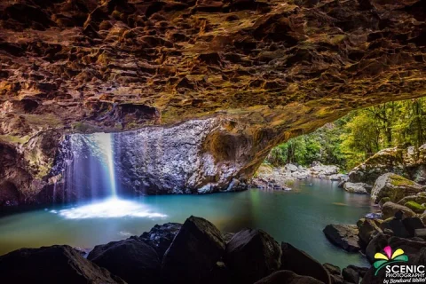 Springbrook, Natural Arch & Numinbah Valley + Hot Air Balloon with Breakfast in Gold Coast