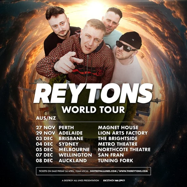 The Reytons Australian & New Zealand Tour at Lion Arts Factory