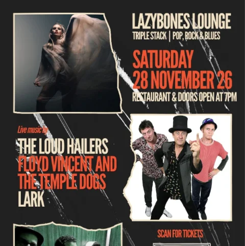 Floyd Vincent and the Temple Dogs + The Loud Hailers + Lark at Lazybones Lounge Restaurant & Bar