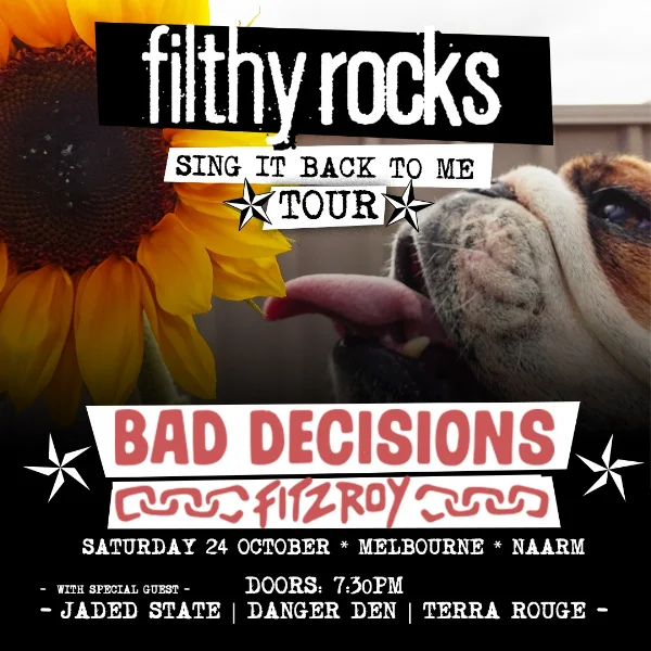 Filthy Rocks ‘Sing It Back To Me’ Debut Album Tour at Bad Decisions Bar