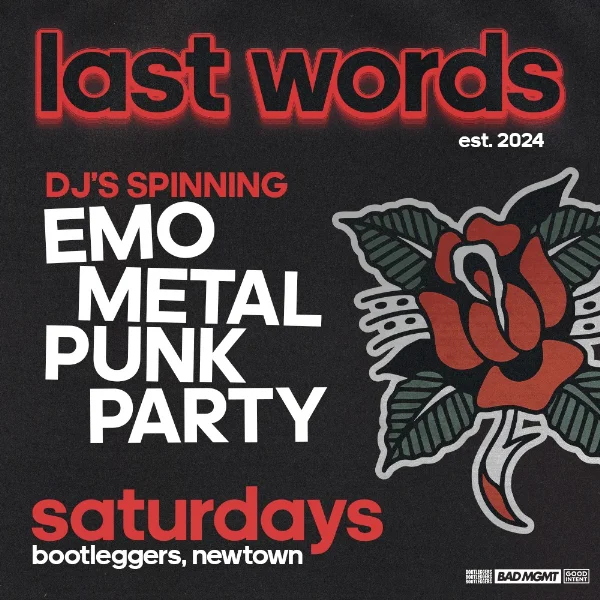 Last Words | Free Entry DJ's | Sydney Emo Night at Kelly's on King