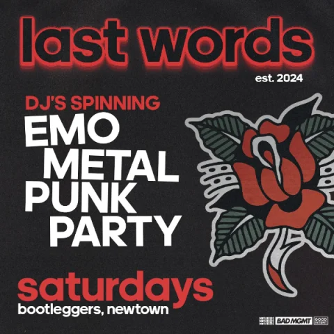 Last Words | Free Entry DJ's | Sydney Emo Night at Kelly's on King