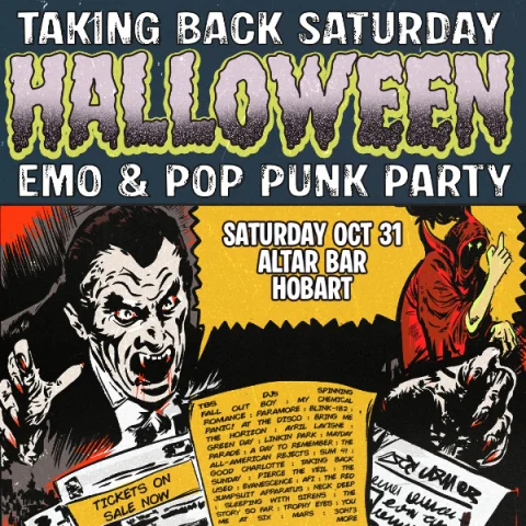 Taking Back Saturday Halloween: Emo & Pop Punk Party - Hobart at Altar Bar