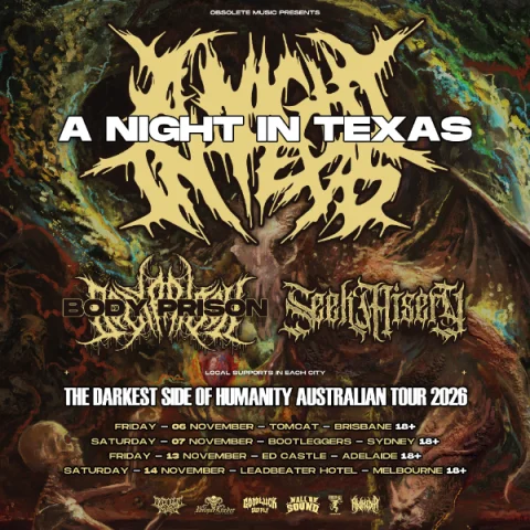 A Night In Texas "The Darkest Side Of Humanity" East Coast Tour at Bootleggers (Level 1), Kelly's on King