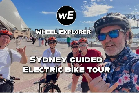 Guided Electric Bike Tour of Sydney with Bluetooth helmets in Surry Hills