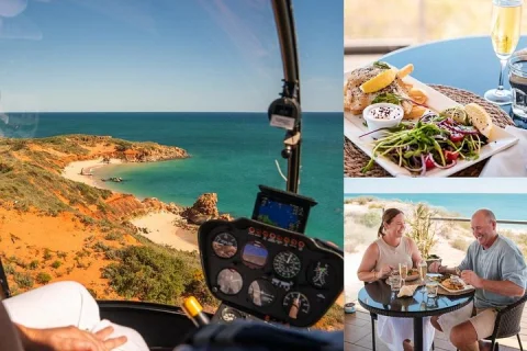 Broome to Eco Beach Helicopter Experience & Three Course Lunch in Broome