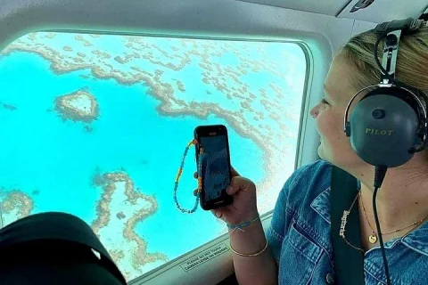 1hour Scenic Flight Heart Reef, Whitehaven Beach, Hill Inlet, GBR in Airlie Beach & Cannonvale