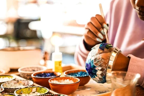 Mosaic Art Classes Brisbane: Turkish Lamp Workshop in Brisbane
