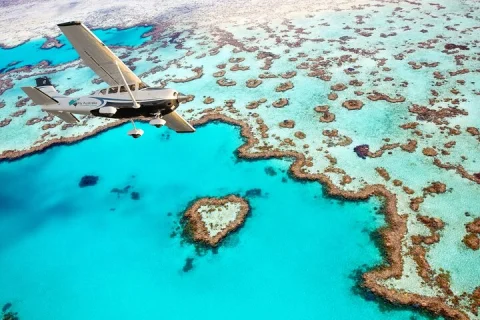 1 Hour Whitsunday Islands and Heart Reef Scenic Flight in Airlie Beach & Cannonvale