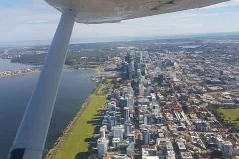 Perth Scenic Flight City River and Beaches in Perth