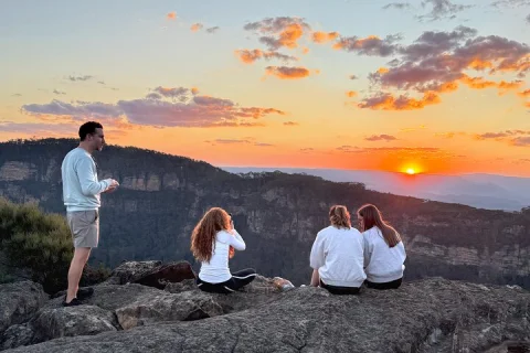 Blue Mountains Wild Kangaroos & Sunset from Sydney w/Sparkling in Sydney