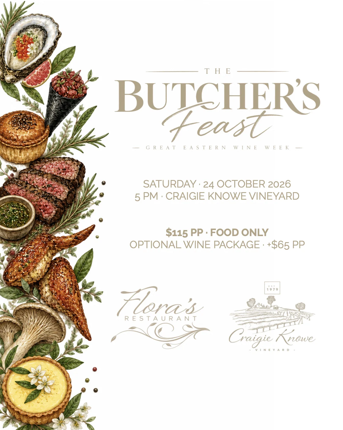 The Butcher's Feast at Craigie Knowe Vineyard