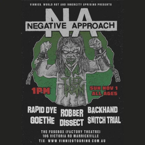 Negative Approach 2026 AUS & NZ Tour - SYDNEY ALL AGES at Factory Theatre