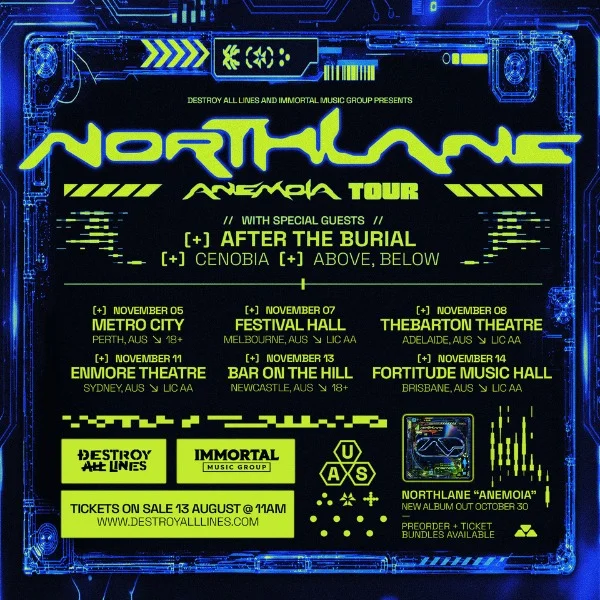 Northlane 'The Anemoia Experience' 2026 at Festival Hall Melbourne