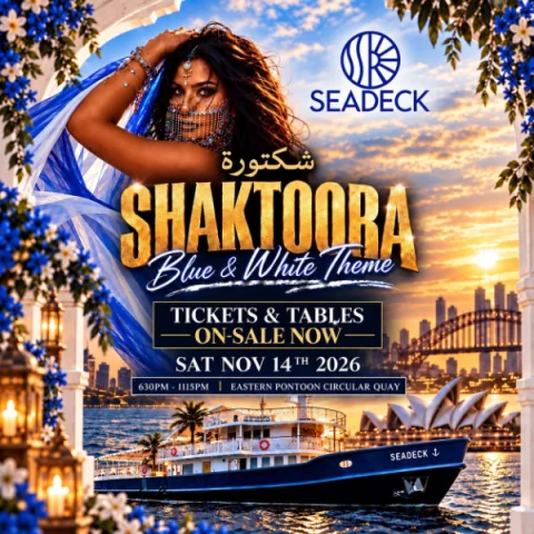 SHAKTOORA, BLUE & WHITE EDITION 💙🤍🇱🇧 at Seadeck - Eastern Pontoon, Circular Quay