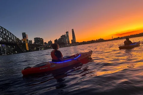 Sunset Paddle Session on Sydney Harbour (single kayak in Sydney