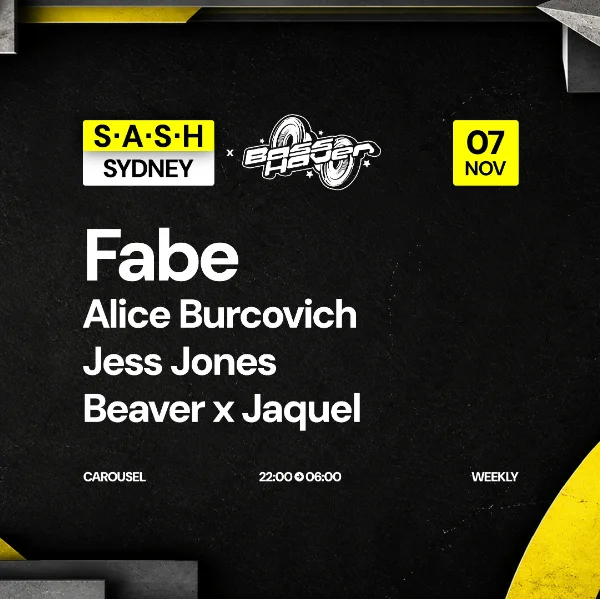 ★ S.A.S.H Sydney ★ Bass Heaven ★ Saturday 7th November ★ at Carousel Bar & Ballroom