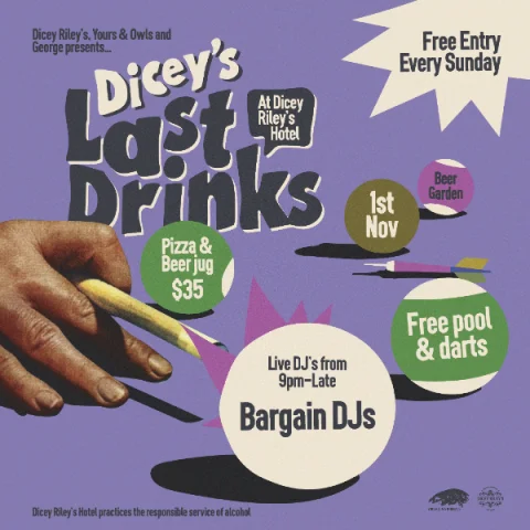 LAST DRINKS w/ BARGAIN DJs at Dicey Riley's