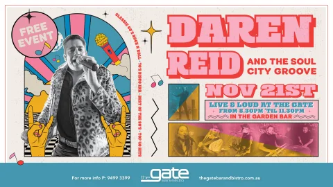 Daren Reid and the Soul City Groove at the Gate! at Gate Bar & Bistro