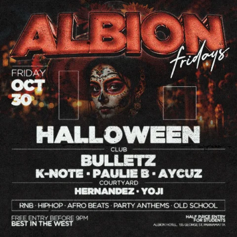 Albion Fridays Halloween Party at Albion Hotel