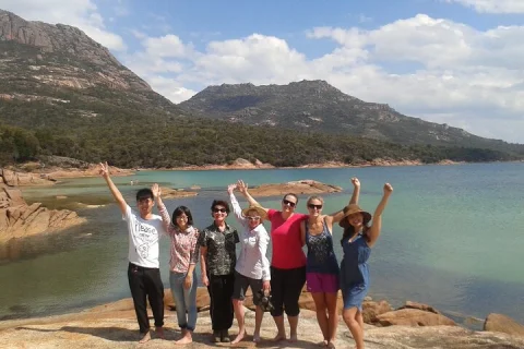 Launceston to Hobart via Wineglass Bay Active Tour in Launceston