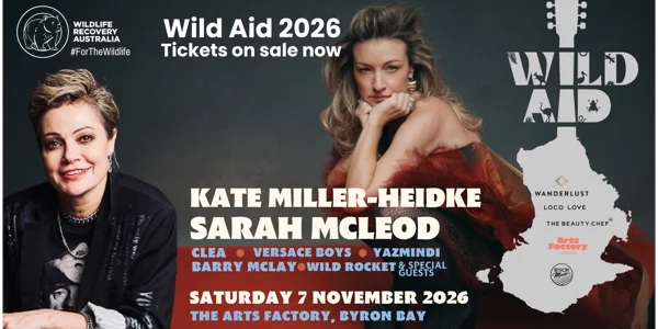 WILD AID 2026, MUSIC FOR WILDLIFE - BYRON BAY at Arts Factory by Nomads