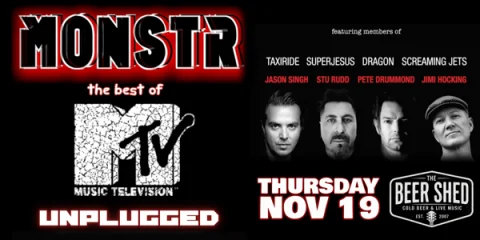 MONSTR: Best of MTV Unplugged - Jason Singh (Taxiride), Pete Drummond (Dragon / Southern Sons), Jimi Hocking (Screaming Jets) Stu Rudd (The Superjesus) at The Beer Shed Brewing Co