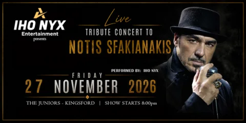 Live Tribute Concert to Notis Sfakianakis at The Juniors Kingsford