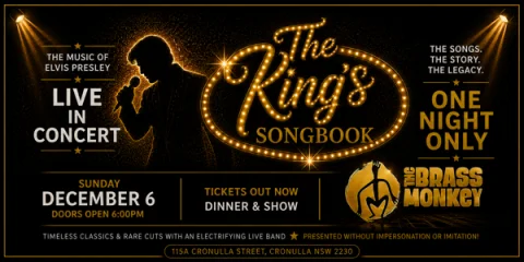 Elvis Presley - The King’s Songbook at Brass Monkey Cronulla