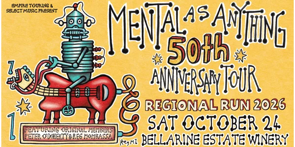 Mental As Anything 50th Anniversary Regional Run With Special Guests at Bellarine Estate