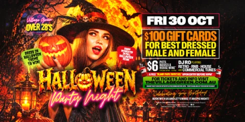 VILLAGE GREEN - Over 28 HALLOWEEN PARTY at Village Green Hotel