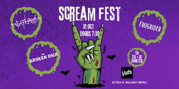 SCREAMFEST, HALLOWEEN NIGHT IN BALLARAT at Volta