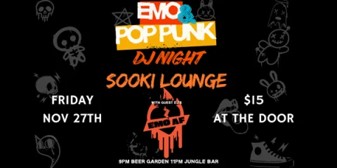 EMO AF - EMO & POP PUNK NIGHT at Sooki Lounge
