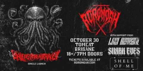 RORONOAH "Unleash the Kraken" Single Launch with support from LOST BENEATH, SHARK EYES & SHELL OF ME at Tomcat