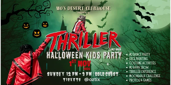 Michael Jackson Inspired Thriller Halloween Kids Party with MJ Bava (ALL AGES) at Mo's Desert Clubhouse