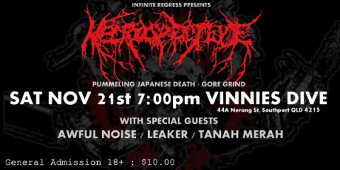 The Nori Roll Glory Hole w/ Necrospective, Awful Noise, Leaker & Tanah Merah at Vinnies Dive