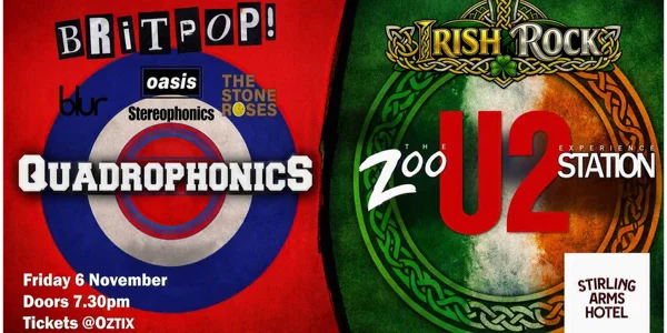 The Zoo Station U2 and QuadrophonicS Britpop Tribute Bands at Stirling Arms Hotel