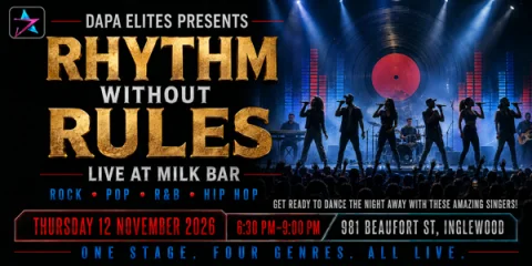RHYTHM WITHOUT RULES at Milk Bar @ Civic Hotel