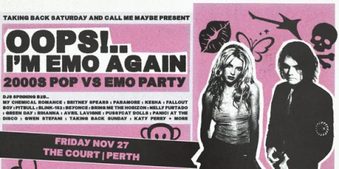 OOOPS!.. I'm Emo Again: 2000s Pop vs Emo Party - Perth at The Court Hotel