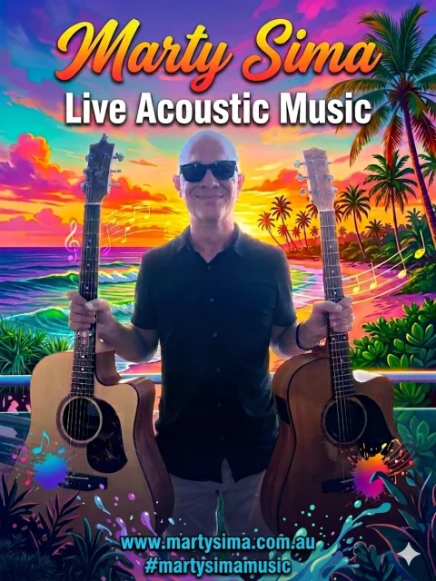 Marty Sima, Sundays @ The Surf Club Mooloolaba at The Surf Club Mooloolaba