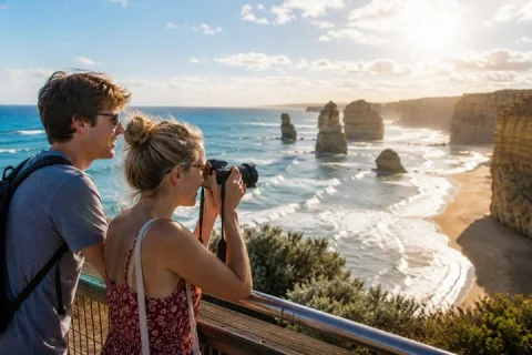 Great Ocean Road 10 Stop Tour: Sunset near 12 Apostles Coast in Melbourne