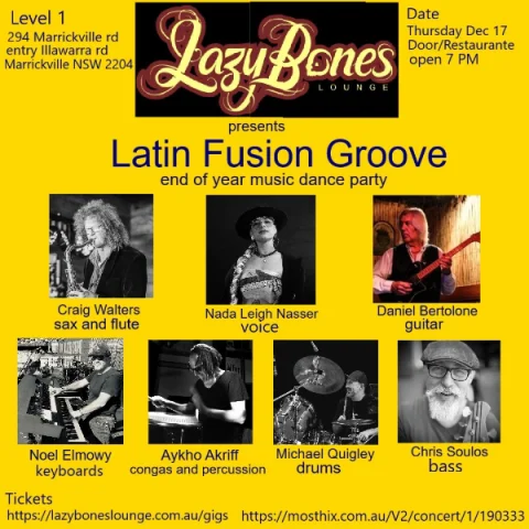 Lvl 1 - LATIN FUSION GROOVE - End of Year Party at Lazybones Lounge Restaurant & Bar, Level 1