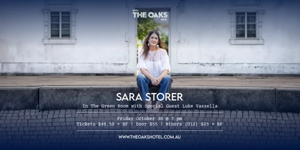 Sara Storer In The Green Room at The Oaks Hotel