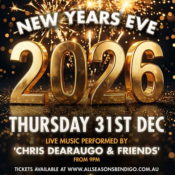 NYE Featuring Chris DeAraugo & Friends at All Seasons Resort Hotel Bendigo