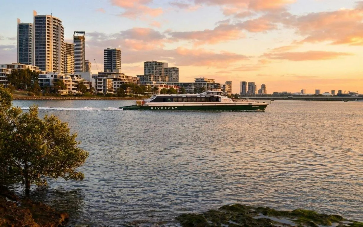 City skyline.