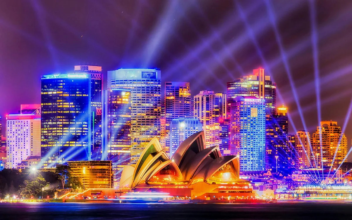City skyline.