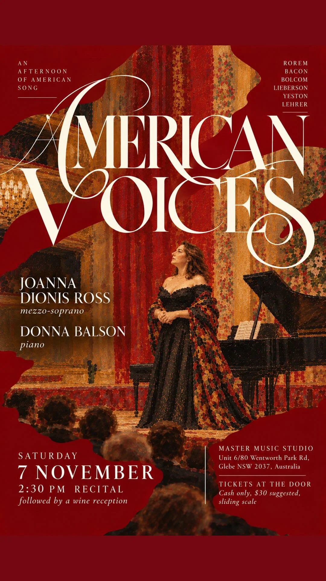 American Voices, An Afternoon of Contemporary Song at Master Music Studio