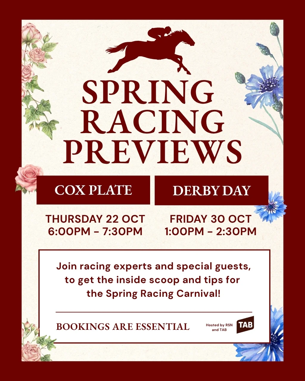 Cox Plate Preview Show at Mail Exchange Hotel