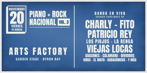 PIANO + ROCK NACIONAL vol. 3 - Byron Bay at Arts Factory by Nomads