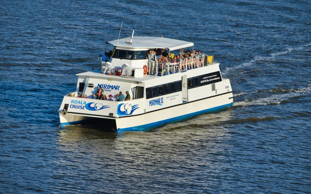 Boat on the water. Koala.